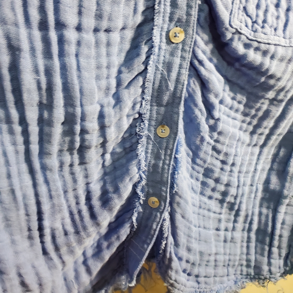 We The Free Light Blue Textured Shirt - Picture 8 of 16